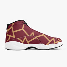 Load image into Gallery viewer, High-Top Leather Basketball Sneakers - w/ Pattern
