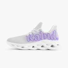 Load image into Gallery viewer, Mesh Knit Sneakers - White w/ Blue Letters
